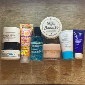 Trial size skin and hair care bundle